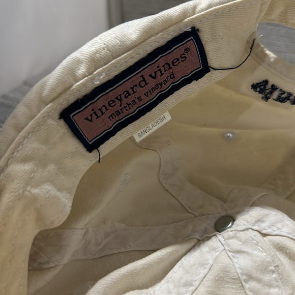 Vineyard vines cream distressed baseball cap hat - Picture 7 of 7
